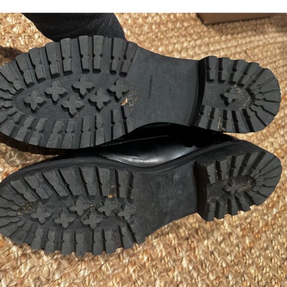 Reformation Agathea black leather lugg sole loafers - size 10 - Picture 5 of 5